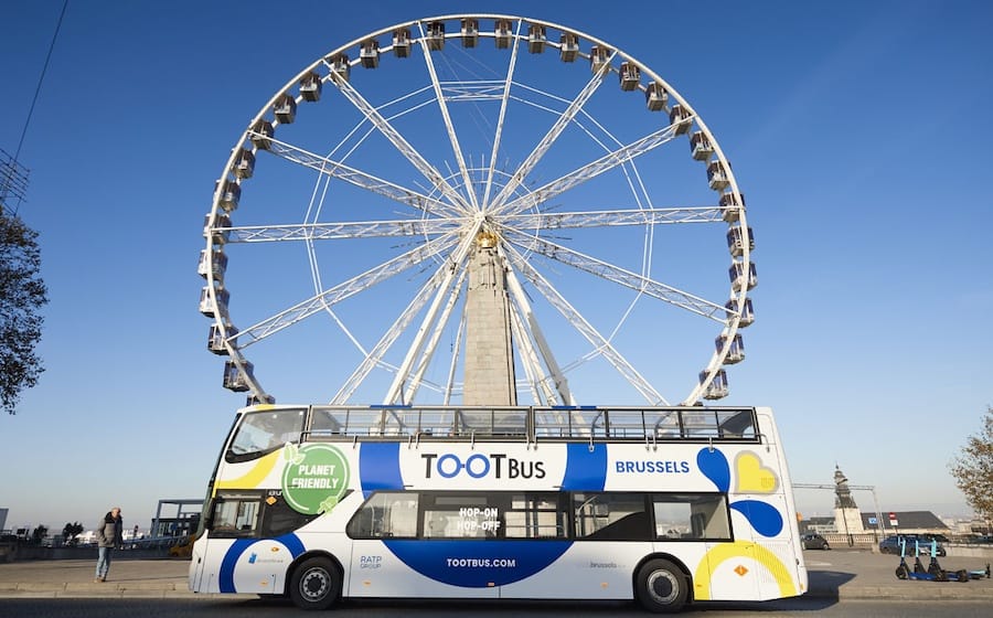 Tootbus Brüssel mit Riesenrad